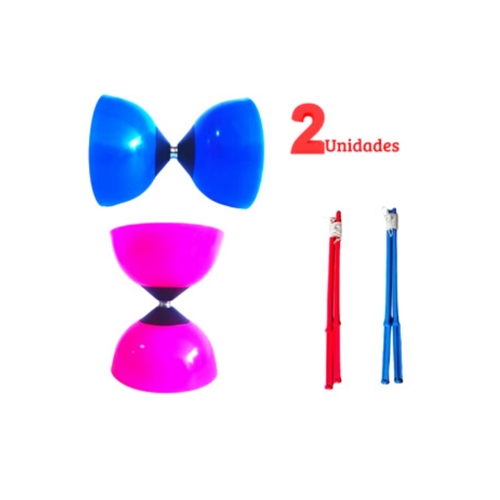 Kit Com 2 Diabolo Profissional De Baqueta de Plástico Malabares