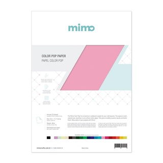 Papel Color Pop Rosa Chiclete Mimo - A4 - 180 gr - 25 unds