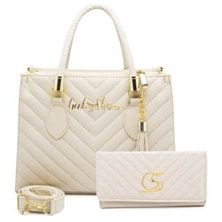 Kit Bolsa Feminina Couro Sintético Tendência Bordado Gabi Show + Carteira*** Promoção ***