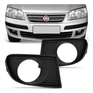 Grade Moldura Milha Fiat Idea 2005 2006 2007 2008 2009 2010 Com Furo Preto em Oferta na Shopee