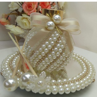 Kit Aromatizador Difusor + Bandeja Decoração Perolas em Oferta na Shopee