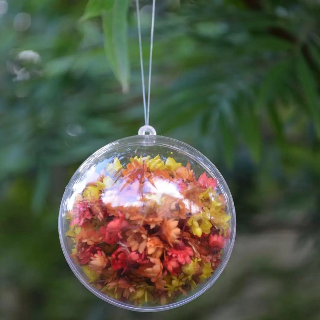 Bolinhas de natal com flores desidratadas | Shopee Brasil