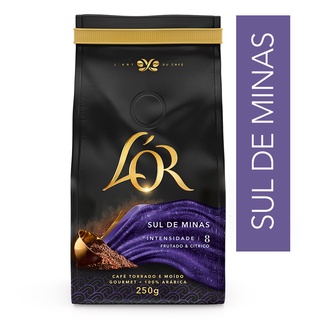 Café LOR Torrado e Moído Sul de Minas Pouch 250g