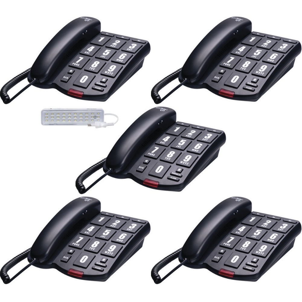 5 Aparelho Telefone com Fio Intelbras Tok facil mesa parede