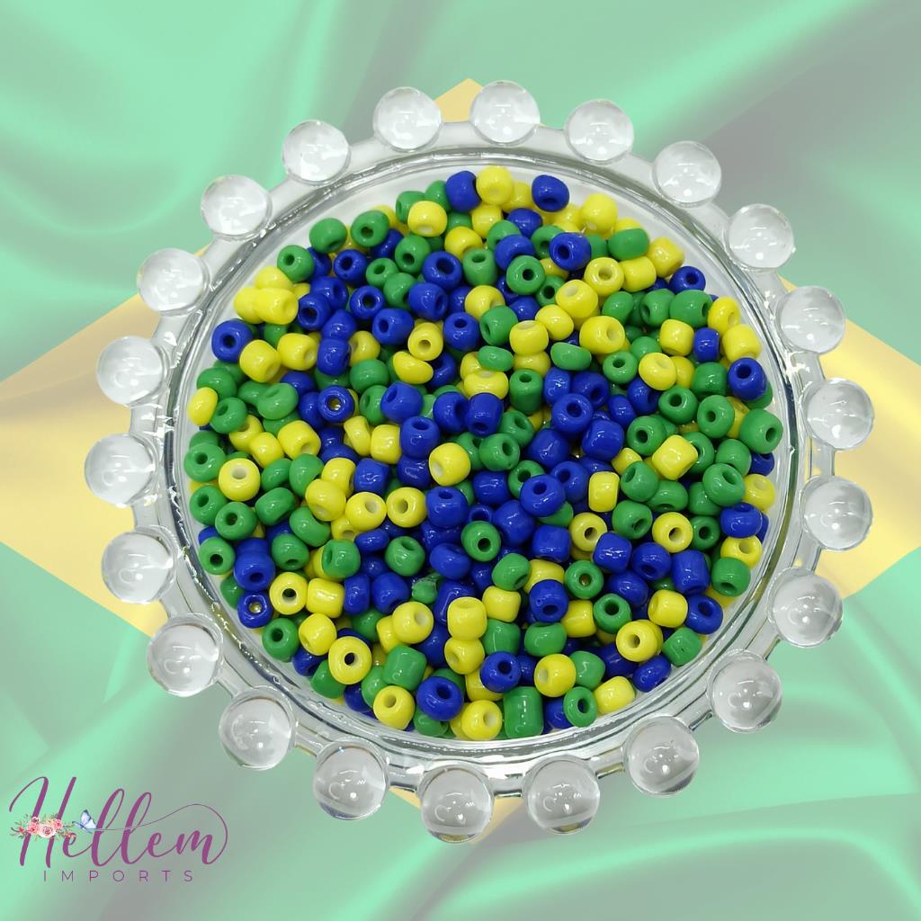 Miçanga 3,6mm Colorida em vidro Copa -25 gramas