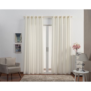 Cortina Oxford Tecido Filomena 3,00x2,30 Ilhos-Varão Sala Quarto Escritório em Oferta na Shopee