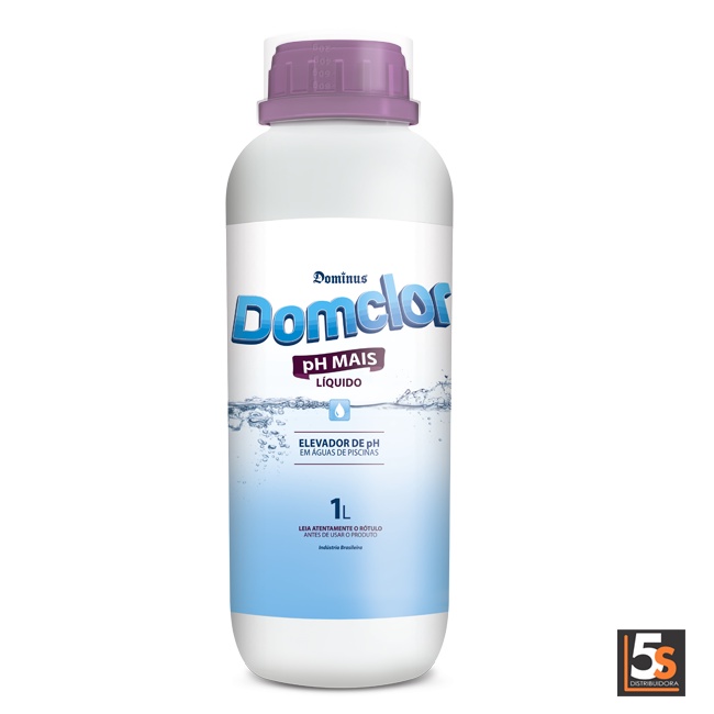 pH Mais - Elevador de pH Domclor 1 Litro Para Limpeza de Piscinas em Oferta na Shopee