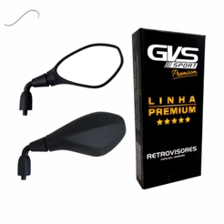Retrovisor BMW F800 Haste Curta Rebaixada 90° Convexa Fumê Yamaha
