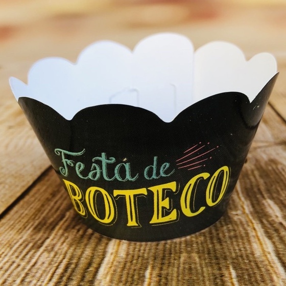 KIT Wrappers Saia Para Cupcake Doces Festa TEMA BOTECO 76.1 em Oferta na Shopee