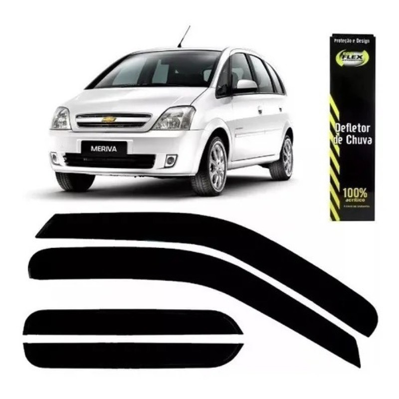 Calha De Chuva/defletor 4pts Todos Meriva 2003/2012 70003a