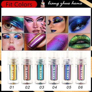Cores Fit 6 Brilhantes Rosto Metálico Brilhante Decoração De Sombra De Olhos Líquido Brilho Labial Batom Óptico Pigmento Glitter Para