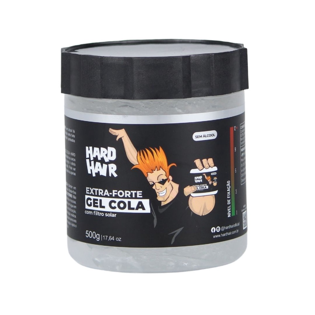 Gel Cola Hard Hair Extra Forte para o Cabelo 500g Shopee Brasil