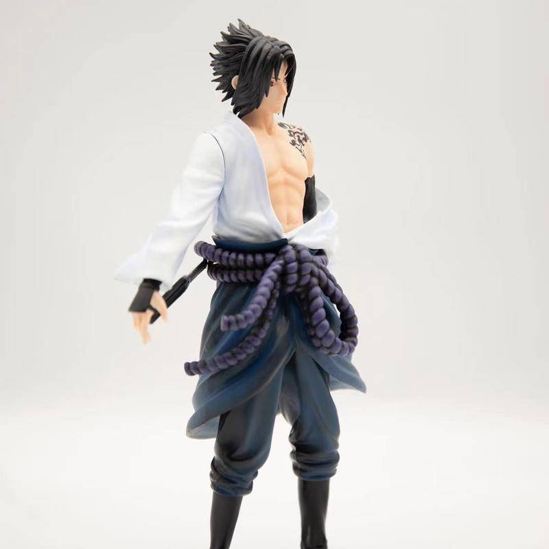 boneco naruto （24CM）Sasuke Uchiha tatuagem de blogueira Versão permanente ornamento