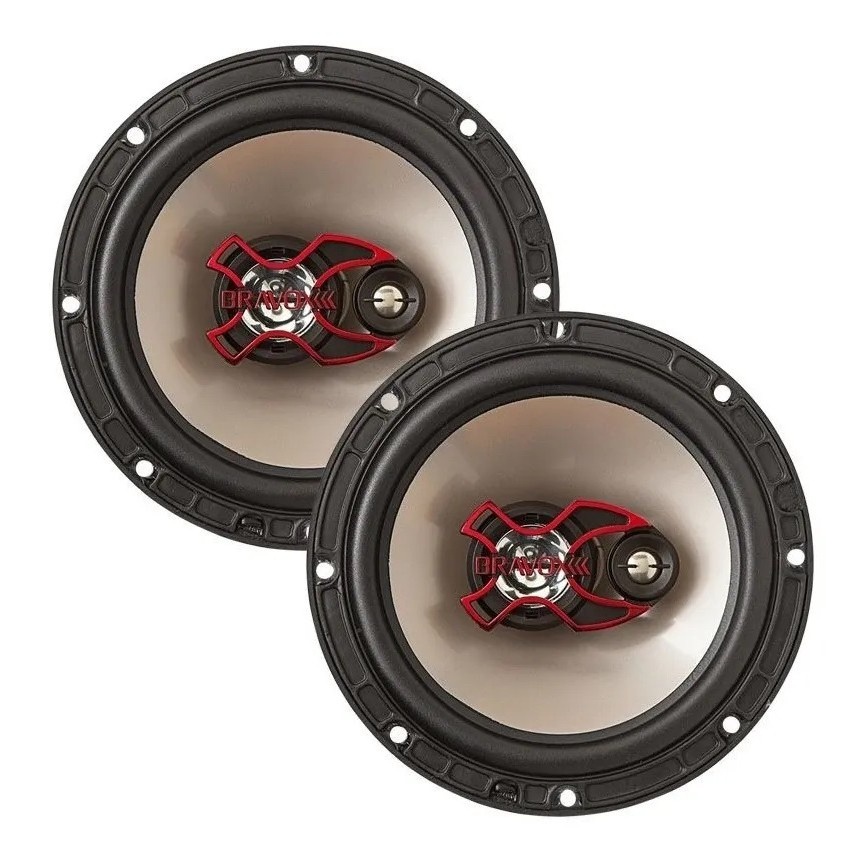 Par de Alto Falantes 6 Polegadas 100W 50Wrms Bravox B3X60X 6" Pol Similar Pioneer em Oferta na Shopee