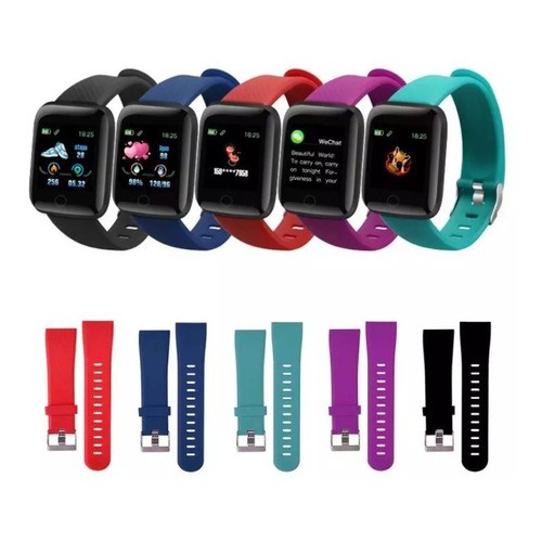 Pulseira Colorida Relógio Smartband Smartwatch 116 116 Plus