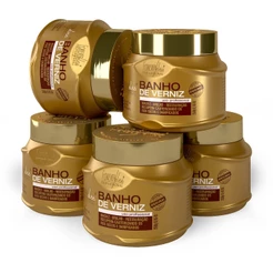 Combo Com 5 Máscaras Banho De Verniz Forever Liss 250G