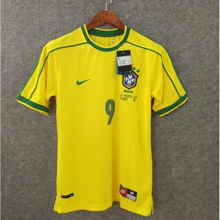 Camiseta Personalizada Brasil Retrô 1998 Nome E Número #0