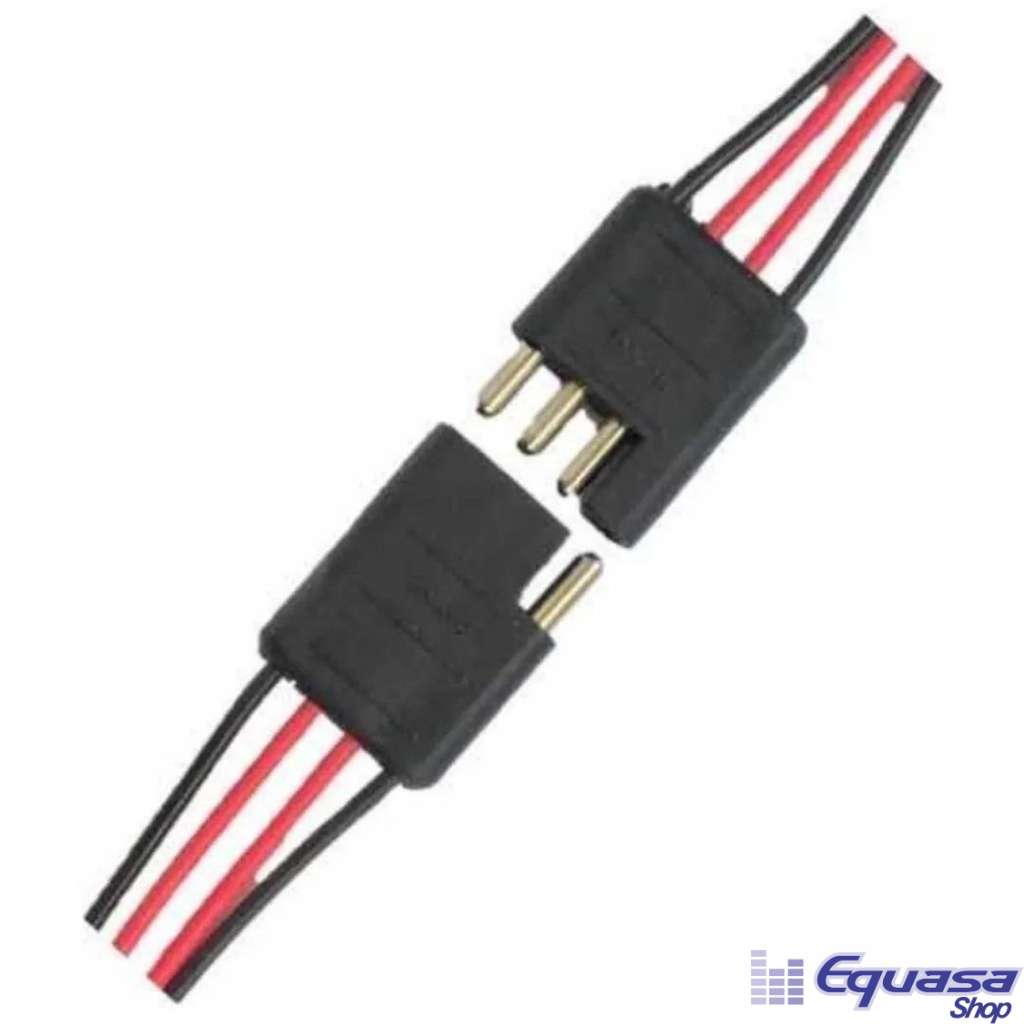 Conector 4 vias com fio 1,5 mm chicote plug caixa de som trio Chicote Encaixe Rápido Som Technoise