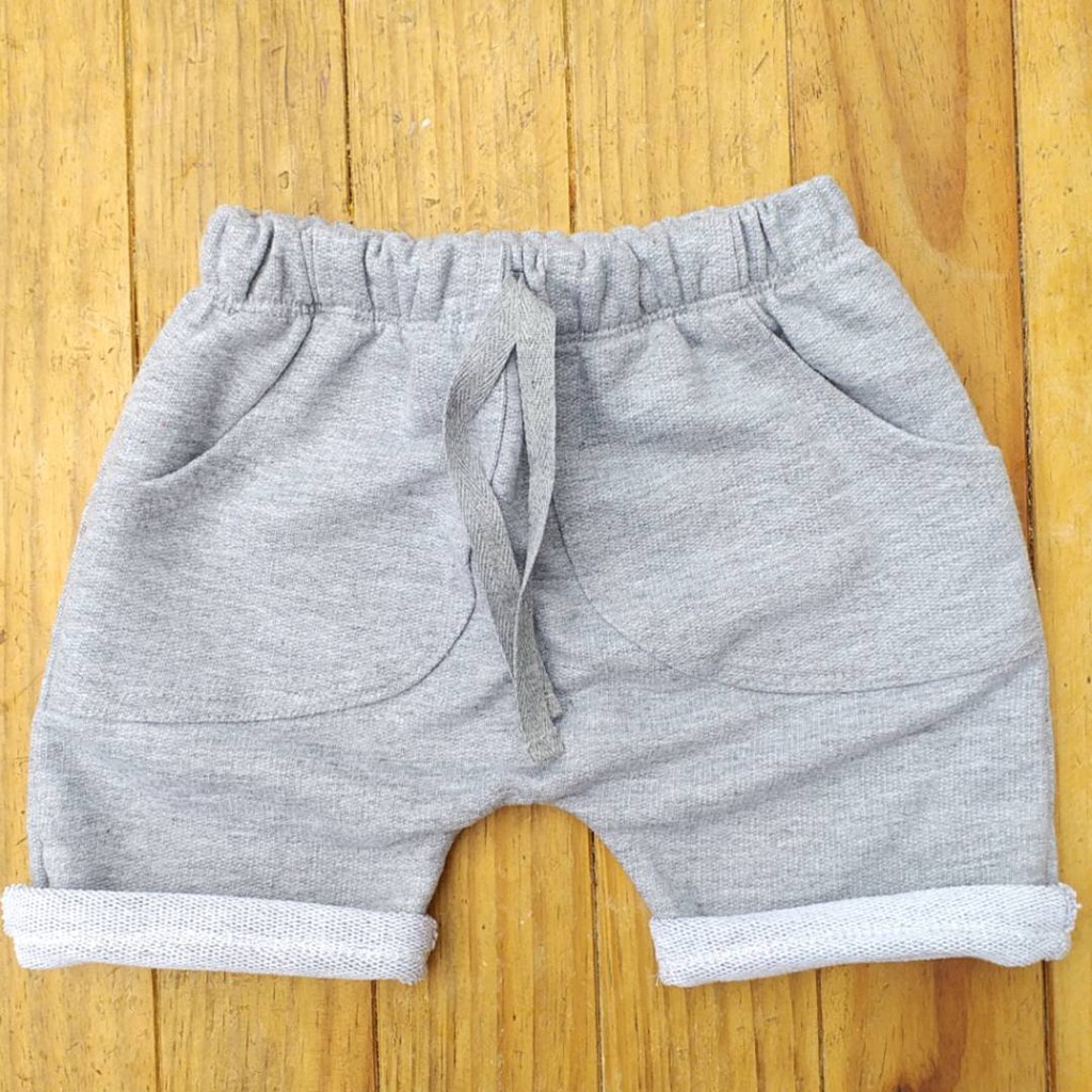Short Infantil Bermuda Bebe Com Bolso Em Moletinho Careca Verao Primavera Barra Dobrada Estilo Blogueirinho Shopee Brasil