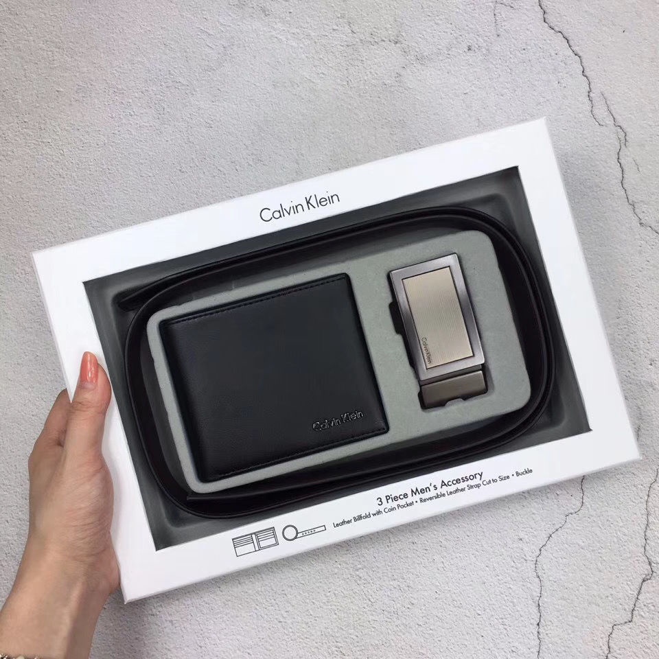 Cinto Carteira Presente Caixa Conjunto Masculino De Couro De Meia Idade De Aniversário