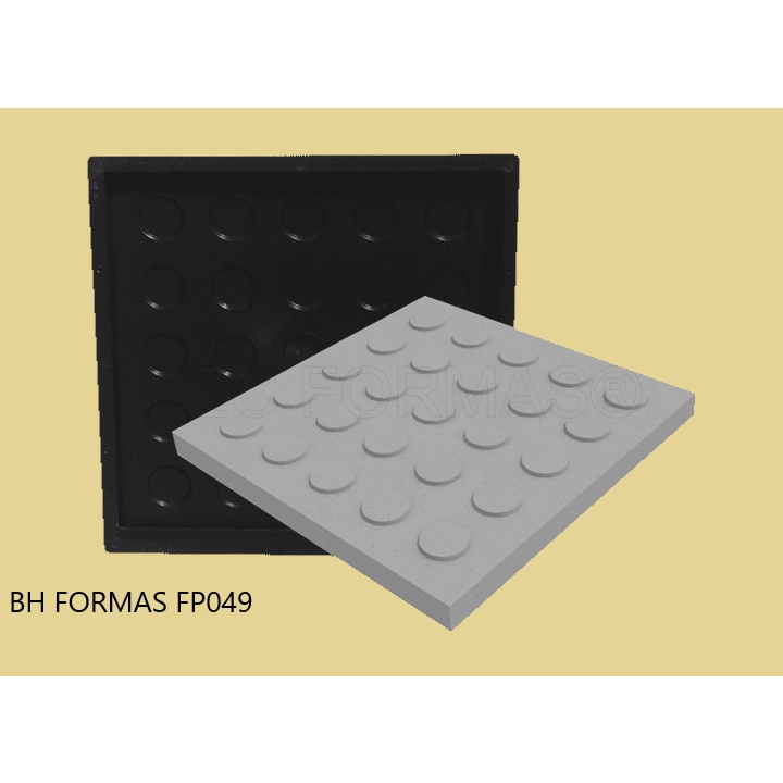 Forma Piso Tátil Bola Guia Deficiente Visual 33x33x2,5 Fp049