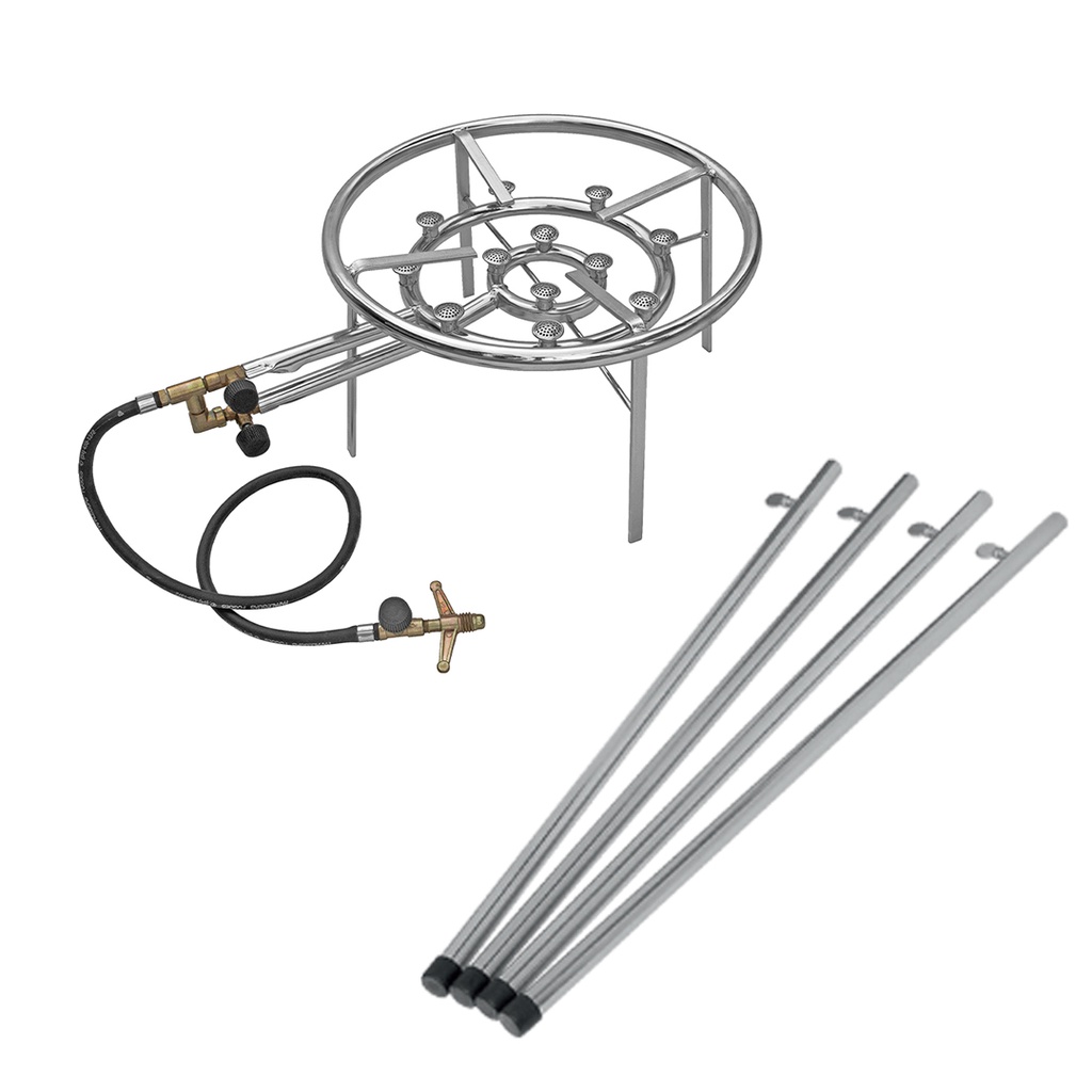 Kit Fogareiro 35cm Zincado 029 Cano De Emenda 039 Papaléguas