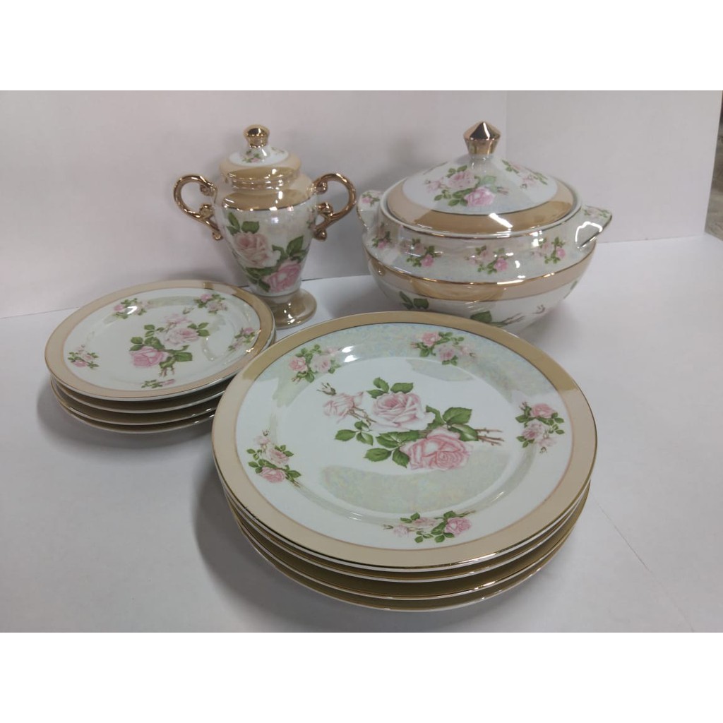 Iba Iansa 10 Pçs  Flor E Faixa Porcelana Fina!