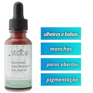 Sérum Clareador 10% Niacinamida 10% Ácido Mandélico 10%alfa-arbutin- Stace Blend-01 30ml