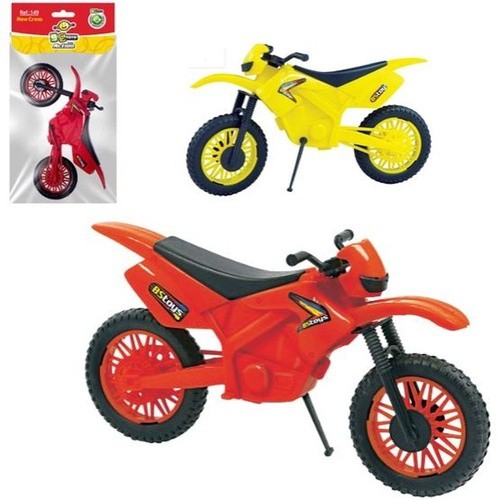 Mini Motinha De Trilha New Cross 19CM Plástico Color - Moto De Brinquedo Super Brinquedos Infantil Motocross BsToys