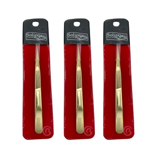 Kit 3 Pinças Solingen Ponta Agulha Designer Sobrancelhas