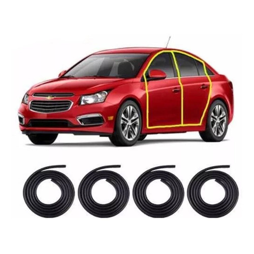 Kit Borrachas De Vedação Cobalt, 2012 2013 2014 4 Portas