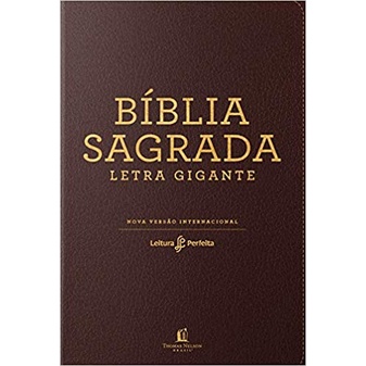Bíblia NVI | Leitura Perfeita | Letra Gigante | Couro | Marrom em Oferta na Shopee