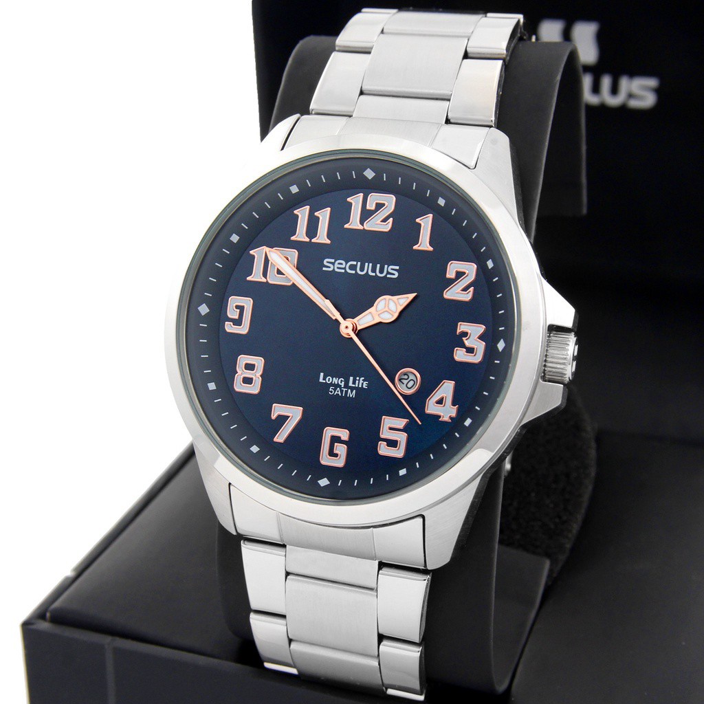 Relógio Seculus Masculino Long Life 20929G0Svna2