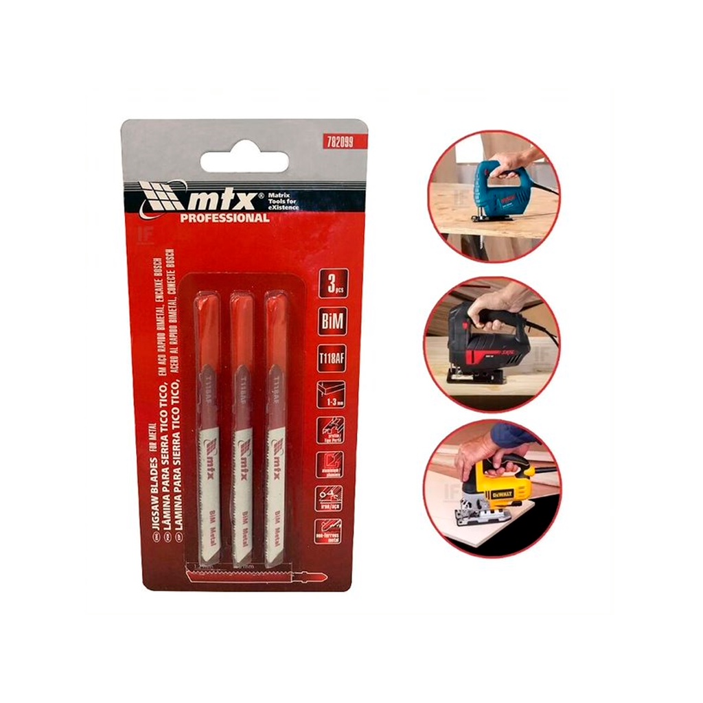 Lâmina Para Serra Tico Tico Aço 3 Peças - Mtx em Oferta na Shopee