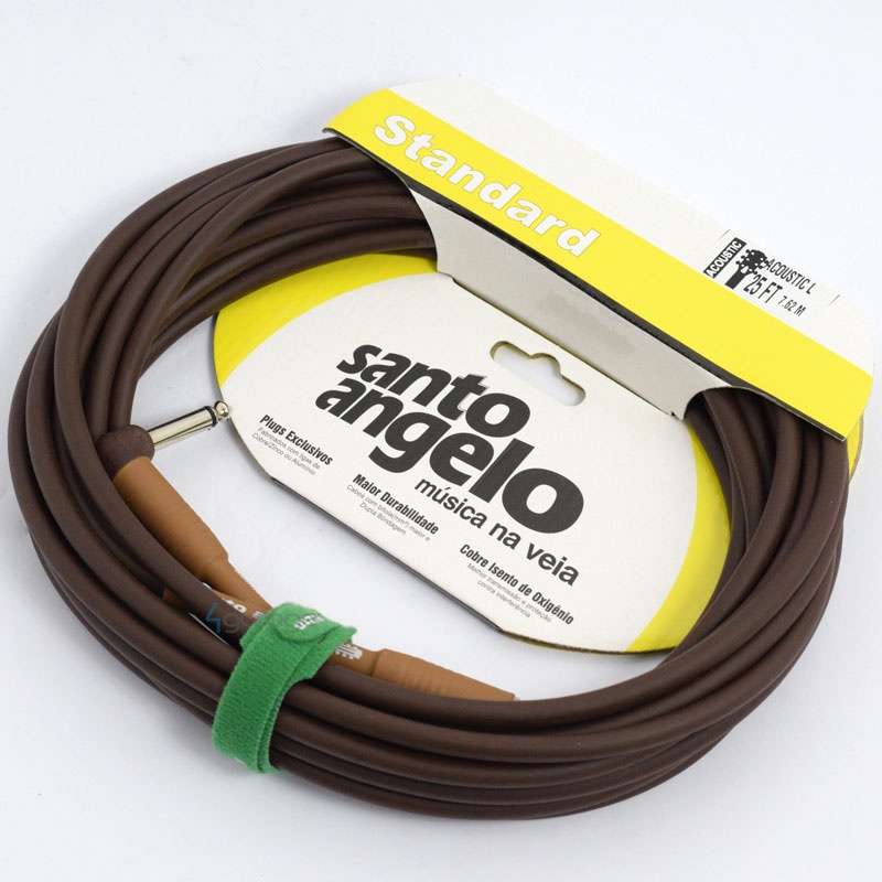 Cabo Guitarra Violao Acoustic 6,1 Metros Santo Angelo P10 90º instrumento 0.30mm marrom 6.10 em Oferta na Shopee