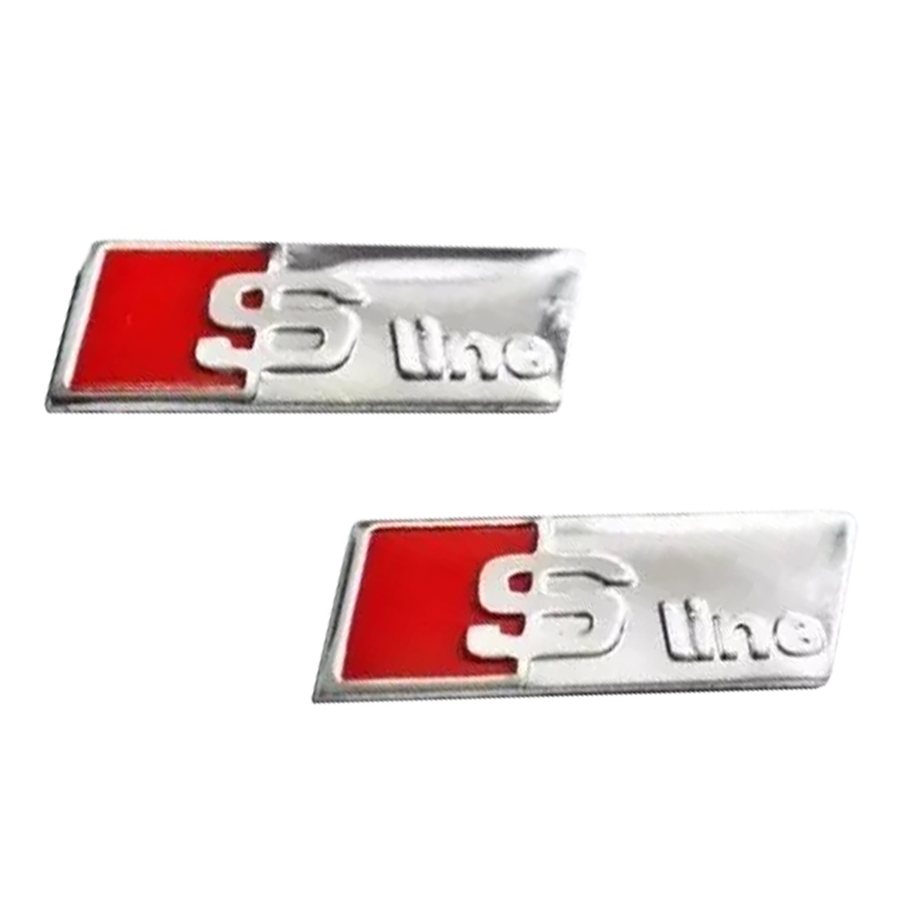 02 Emblema Volante Audi S Line A1 A3 A4 R8 Tt S3 Rs4 Painel Prata Cromado