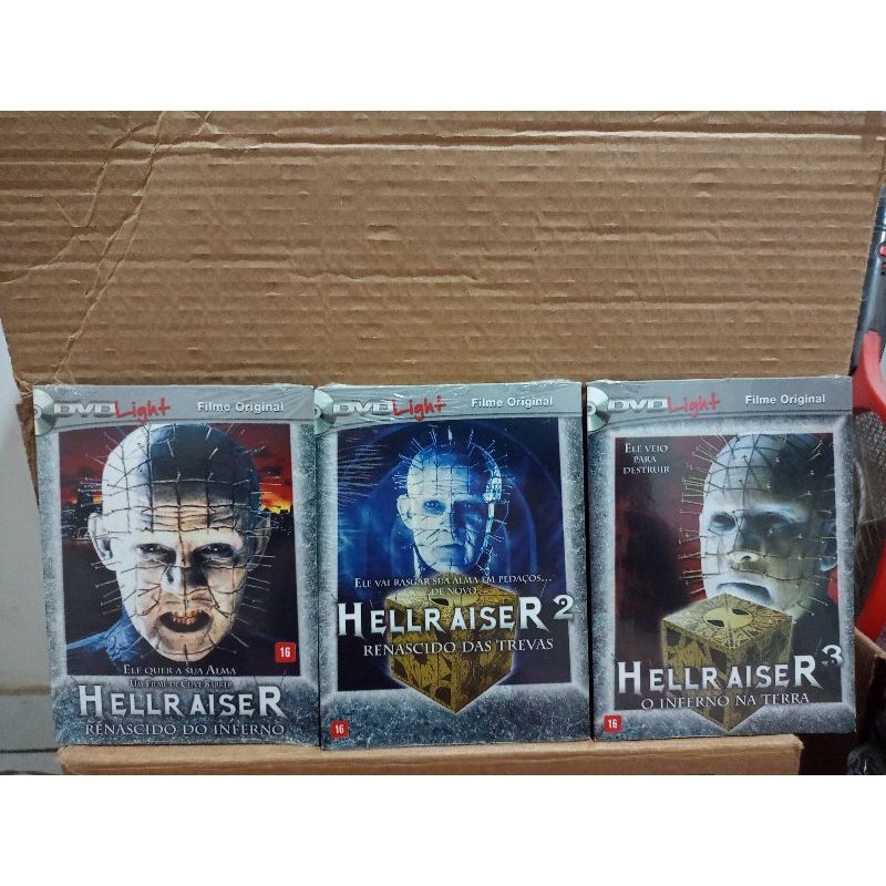 DVD HELLRAISER- TRILOGIA (ORIGINAIS/DIGIFILES-LACRADOS)