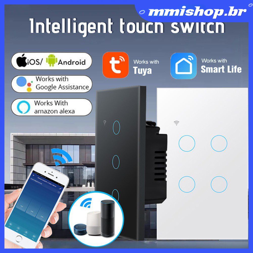 interruptor toque de luz inteligente/smart switch Tuya Wifi US AC 100V