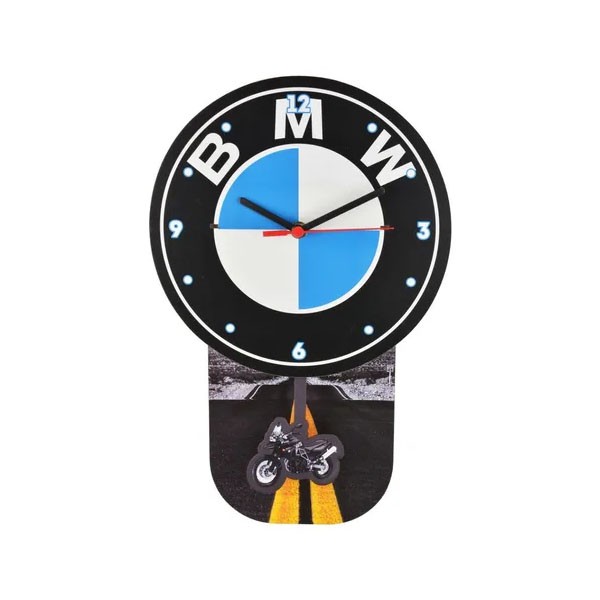 Relógio Pendulo Com Base Mdf Bmw Moto 2 Motos Pendulo