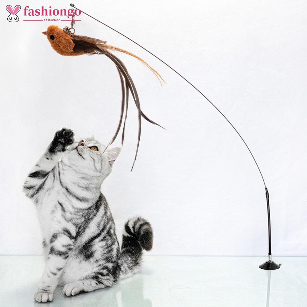 Simulação De Pássaros De Gato Brinquedos Interativos Pássaro De Pena Engraçado Com Sino