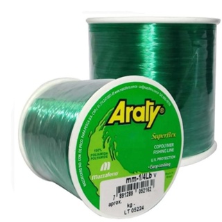 Linha Monofilamento Araty Superflex 1/4 LB Verde – Mazzaferro 1240mts - 0,30mm em Oferta na Shopee