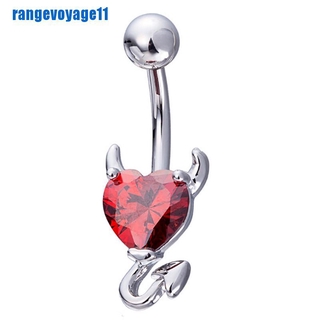 [Estoque Pronto] Botão De Barriga Do Umbigo Anel De Cristal Rhinestone Coração Espiral Piercing