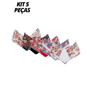 Kit 5 CalcinhaS Cós Alto Com Renda Lateral Lingerie Feminina Conforto Tipo Shortinho