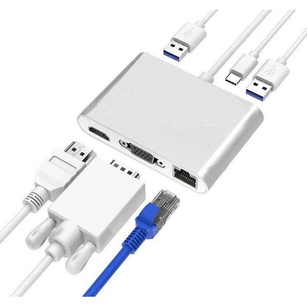 ADAPTADOR MULTIPORTA 6X1 TYPE-VGA/HDMI TCERCNB106 INFOKIT