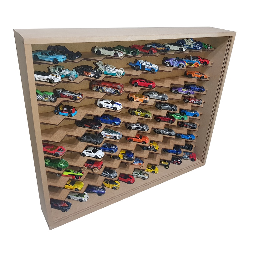 Nichos Prateleira Carrinhos Miniaturas - MDF CRU - FAÇA SUA ESCOLHA