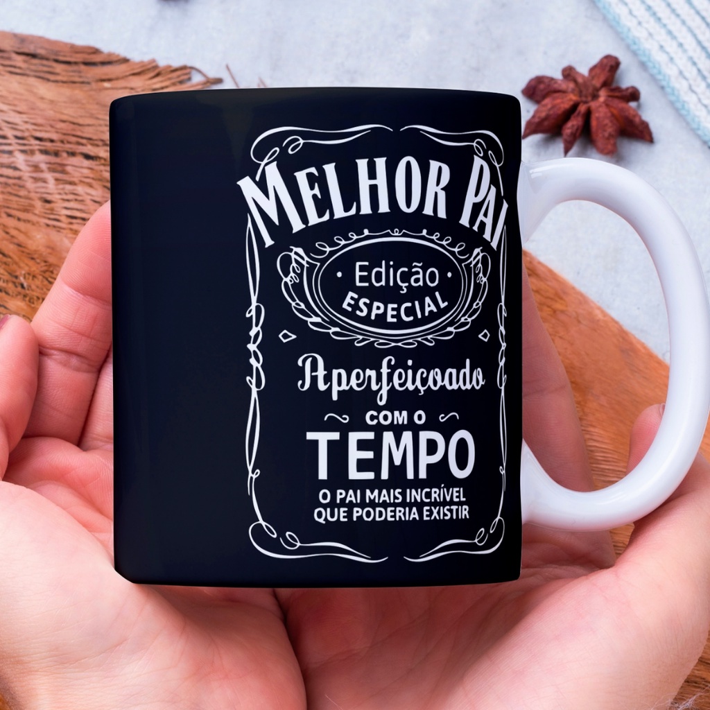 Caneca de Porcelana Dia dos Pais Edição Especial Melhor Pai