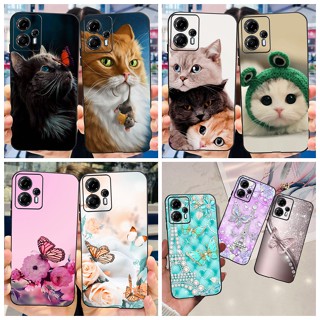 Caixa De Silicone Motorola Moto G13 G23 4G Capa Para Gatos De Desenho Animado G53 G73 5G 2023 Telefone