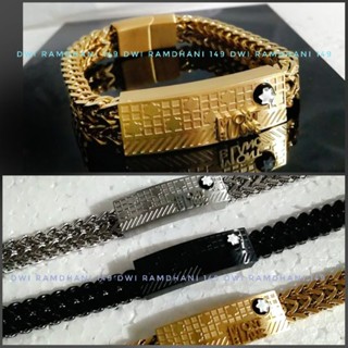 Mont blanc Titanium Chain Bracelet Acessórios Para Homens