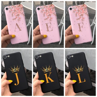 Para O iPhone 6s Plus Fashion Crown Carta Inicial Do iPhone6 Caixa De Silicone Macia Com Flor Rosa