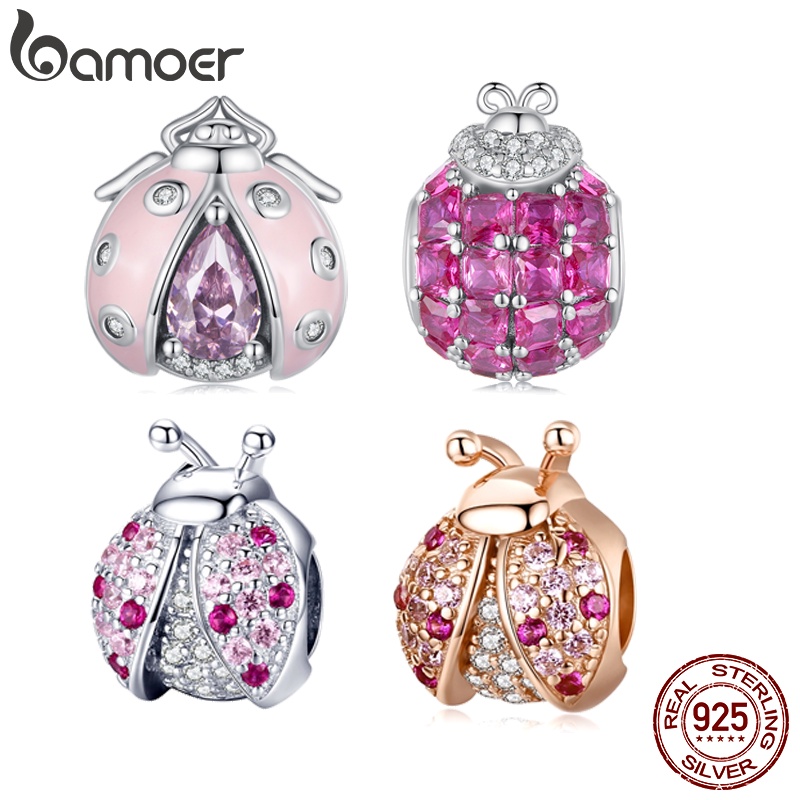 Bamoer Silver Ladybird Series Fato De Contas Para Presentes De Moda breacelet em Oferta na Shopee